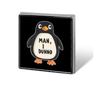 Spilla quadrata smaltata con pinguini, uomo, non lo so, spilla, bottone, distintivo, decorazione, cappello, abbigliamento, borsa, accessori, regalo, artigianato