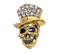 Spilla raffinata Vintage Sparkling Badge Gothic Skull Clothing Accessorio Distintivo Distintivo Adatto Per Il Teschio Di Serpente Giornaliero Gotico, Taglia unica, come descritto