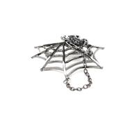 Spilla ragnatela Vintage Elegante Moda Donna Spille Regali Strass Ornamento Squisito Ragnatela Catena Pin Accessori Femminili, as description, Plastica, come descrizione