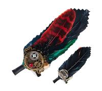 Spilla retrò - 15 cm a forma di piuma, fermaglio per capelli gotico, accessorio per costume vintage, elegante ago a piuma, decorazione versatile per occasioni speciali, teatro di nozze