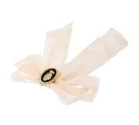 Spilla Retrò a Fiocco Grande Stile Barocco per Donna | Organza e Metallo, Design a Perno, Uso Doppio senza Danneggiare gli Abiti, per Banchetti e Serate