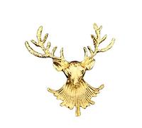 Spilla retrò a forma di testa di alce di Natale alla moda di alta qualità con strass spilla pendente di Natale sciarpa fibbia gioielli a doppio uso 1 pz