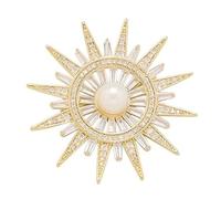 Spilla retrò a otto punte a forma di stella, squisita spilla in lega di zinco per giacca da abito - accessorio elegante multifunzionale