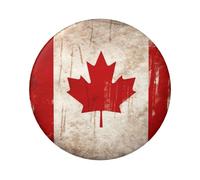 Spilla retrò con bandiera del Canada, 1 pezzo, 6,1 cm, rotonda, in metallo, con foto personalizzate, kit di bottoni per artigianato, progetti fai da te per feste di Natale, Misura unica, Nessuna
