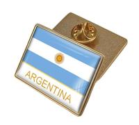 Spilla Rettangolare Con Bandiera Argentina - Spilla Da Bavero Con Stampa Patriottica Vintage Distintivo Della Nazione Zaino Vestiti Accessori Gioielli Regalo Per Donne Uomini Personaggio