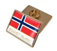 Spilla Rettangolare Con Bandiera Dell'Isola Bouvet - Spilla Da Bavero Con Stampa Patriottica Vintage Distintivo Della Nazione Novella Zaino Vestiti Accessori Gioielli Regalo Personaggio