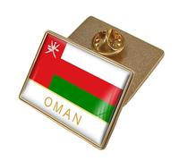 Spilla Rettangolare Con Bandiera Dell'Oman - Spilla Da Bavero Con Stampa Patriottica Vintage Distintivo Della Nazione Innovativa Zaino Vestiti Accessori Gioielli Regalo Personaggio