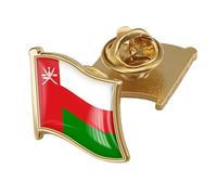 Spilla Rettangolare Con Bandiera Dell'Oman - Spilla Da Bavero Con Stampa Patriottica Vintage Distintivo Della Nazione Innovativa Zaino Vestiti Accessori Gioielli Regalo Bandiera