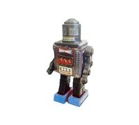 Spilla Robot Miniblings Spilla Android Legno 55Mm Incisa Testa Rotonda