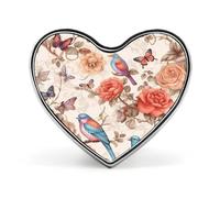 Spilla romantica fantasia floreale uccelli farfalla cuore - lega di alluminio, spilla per San Valentino, spille per giacche, zaini e altri vestiti