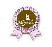 Spilla rosa con scritta "Common Sense" della cultura della lingua inglese, Medio, Metallo