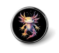 Spilla rotonda a forma di axolotl, porta distintivi per vestiti, borse, zaini e cappelli