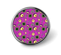 Spilla rotonda a forma di bulbo oculare di mostro di Halloween, spilla da bavero per cravatta, abiti, accessori per matrimoni e compleanni, Circular, Metallo
