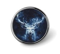 Spilla rotonda a forma di cervo galattico, spilla carina, spilla decorativa, gioiello per uomo e donna, spille in metallo