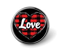 Spilla rotonda a forma di cuore con la parola amore per uomo donna moda distintivo collare pin vestito giacca zaino accessori