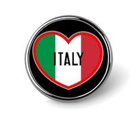 Spilla rotonda a forma di cuore "I Love Italy", spilla commemorativa in metallo, spilla da bavero, spilla da cravatta, kit per cappelli, camicie, vestiti, borse, decorazioni