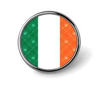 Spilla rotonda a forma di cuore scintillante con motivo scozzese Irlanda, spilla da bavero, spilla da cravatta per donne, uomini, impiegati, insegnanti, decorazioni