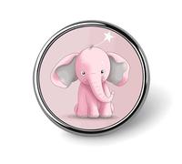 Spilla rotonda a forma di elefante carino smalto spilla spilla spilla personalizzata abbigliamento decorazione unisex porta badge cappelli borse camicie decorazione