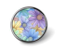 Spilla rotonda a forma di fiore in stile boho, graziosa spilla a bottone per zaini, giacche e cappelli.