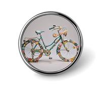 Spilla rotonda a forma di fiore per bicicletta per uomo e donna, durevole ed elegante, distintivi in metallo leggero per camicie, giacche, cappelli