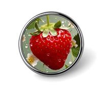 Spilla rotonda a forma di fragola per uomo e donna, spilla resistente ed elegante, spilla in metallo leggera per camicie, giacche e cappelli.
