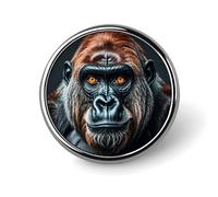 Spilla rotonda a forma di gorilla, spilla leggera da bavero, regalo unico, spilla in metallo per cappelli, camicie, abbigliamento, borse, decorazione