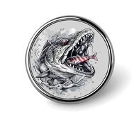 Spilla rotonda a forma di pesce grande e pesce piccolo, spilla da bavero, per cravatta, abito, accessori per matrimonio e compleanno, per uomo e donna.