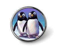 Spilla rotonda a forma di pinguino carino smalto spilla spilla spilla personalizzata abbigliamento decorazione unisex porta badge cappelli borse camicie decorazione