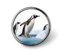 Spilla rotonda a forma di pinguino carino smalto spilla spilla spilla personalizzata abbigliamento decorazione unisex porta badge cappelli borse camicie decorazione