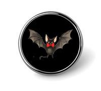 Spilla rotonda a forma di pipistrello con fiocco da gentiluomo, spilla carina, decorazione, gioielli per uomo e donna, spille da bavero in metallo