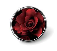 Spilla rotonda a forma di rosa nera, spilla carina, decorazione per gioielli da uomo e da donna, spille in metallo.