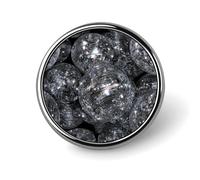 Spilla rotonda a forma di sfera specchiata scintillante per uomo e donna, spilla da colletto, abito, giacca, zaino, accessori