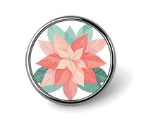 Spilla rotonda a forma di stella di Natale con fiore rosa bohémien per uomini e donne moda distintivo collare pin vestito giacca zaino accessori