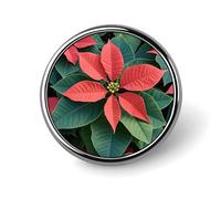 Spilla rotonda a forma di stella di Natale, in metallo, personalizzata, adatta per abbigliamento, borse, cappelli, spilla stampata umoristica, decorazione per feste, accessori per uomini e donne