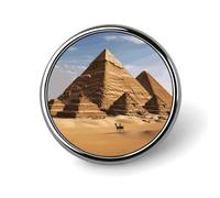 Spilla rotonda a piramide dell'antico Egitto, spilla da bavero resistente da 2,5 cm, spilla versatile in metallo, spilla decorativa leggera per accessori di abbigliamento, regali personalizzati
