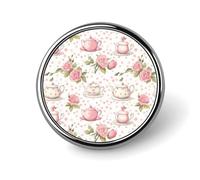 Spilla rotonda a pois rosa tea party spilla spilla spilla cravatta abito abito accessori matrimonio compleanno per uomini donne