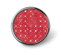 Spilla rotonda a pois rossa personalizzata spilla leggera e durevole in latta per cappelli, vestiti, zaini, spille, decorazione, circolare, alluminio, lega di alluminio