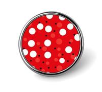 Spilla rotonda a pois rossi e bianchi con smalto carino spilla da bavero spilla personalizzata abbigliamento decorazione unisex porta badge cappelli borse camicie Decor