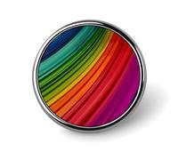 Spilla rotonda a righe color arcobaleno carino smalto spilla spilla spilla personalizzata abbigliamento decorazione unisex porta badge cappelli borse camicie decorazione