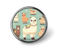 Spilla rotonda alpaca spilla carina cappelli giacche decorazione personalizzata spilla abbigliamento gioielli accessori per festa di nozze regalo