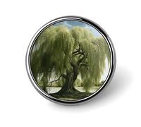 Spilla rotonda Big Trees per uomini e donne, spille da bavero resistenti ed eleganti, distintivi in metallo leggero per camicie, giacche, cappelli