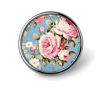 Spilla rotonda blu vintage rosa carina spilla cappelli giacche decorazione personalizzata spilla abbigliamento gioielli accessori per festa di nozze regalo