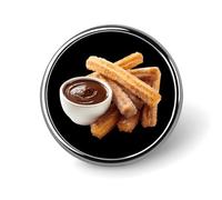 Spilla rotonda Churros con salsa al cioccolato, spille da bavero, cravatta, abito, accessori per uomo e donna, matrimonio, compleanno