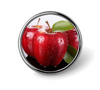 Spilla rotonda classica con bottone a forma di frutto rosso, resistente, alla moda, da bavero, regalo, accessori, distintivi personalizzati per borsa, zaino, cappello, decorazione