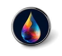 Spilla rotonda colorata a goccia d'acqua per uomo donna moda distintivo collare pin abito giacca zaino accessori