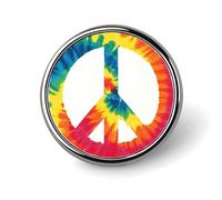 Spilla rotonda colorata con simbolo della pace per uomo donna moda distintivo collare pin vestito giacca zaino accessori