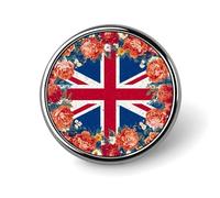 Spilla rotonda con bandiera britannica Union Jack, spilla da bavero, spilla da cravatta, distintivo, cappello, abbigliamento, accessori per uomo e donna.