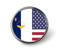 Spilla rotonda con bandiera degli Stati Uniti e delle Azzorre, spilla da bavero, cravatta, abito, accessori per uomo e donna, matrimonio, compleanno