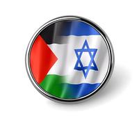 Spilla rotonda con bandiera della Palestina di Israele, spilla da bavero, cravatta, abiti, accessori per matrimoni, compleanni, per uomini e donne, Circular, Metallo