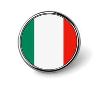 Spilla rotonda con bandiera dell'Italia per uomini e donne, resistenti ed eleganti, distintivi in metallo leggero per camicie, giacche, cappelli